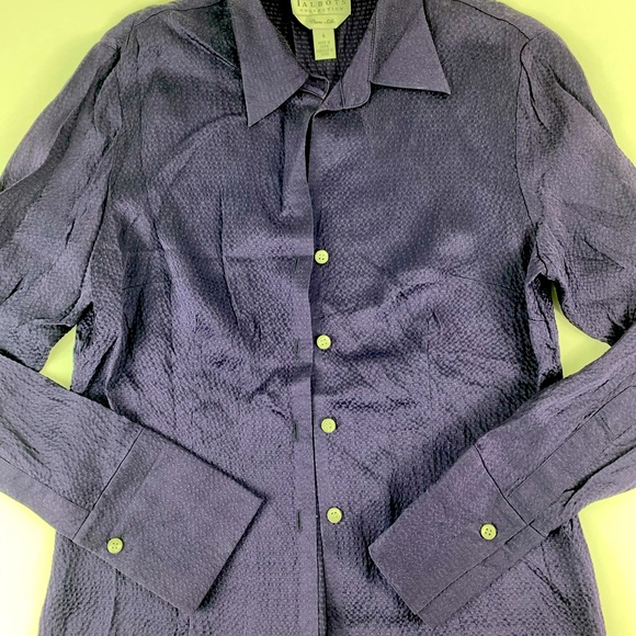 Talbots Petites Women Pure Silk Button Up Size 4 - Picture 2 of 7
